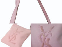 Load image into Gallery viewer, YVES SAINT LAURENT rive gauche イヴサンローラン ショルダーバッグ YSLロゴ キャンバス 斜め掛け ピンク 良品 中古 4b002894