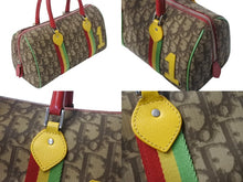 Load image into Gallery viewer, Christian Dior クリスチャンディオール ハンドバッグ 05-MA-0054 トロッター柄 ラスタカラー ブラウン ガリアーノ期 美品 中古 4b002896