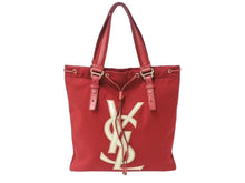 Load image into Gallery viewer, YVES SAINT LAURENT イヴサンローラン YSLロゴ リヴゴーシュカハラトート ハンドバッグ 121631 ワインレッド 美品 中古 4b002898