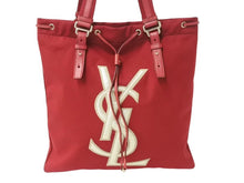 Load image into Gallery viewer, YVES SAINT LAURENT イヴサンローラン YSLロゴ リヴゴーシュカハラトート ハンドバッグ 121631 ワインレッド 美品 中古 4b002898