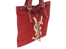 Load image into Gallery viewer, YVES SAINT LAURENT イヴサンローラン YSLロゴ リヴゴーシュカハラトート ハンドバッグ 121631 ワインレッド 美品 中古 4b002898