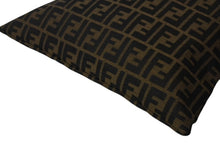 画像をギャラリービューアに読み込む, FENDI フェンディ ハンドバッグ 巾着 ヴィンテージ キャンバス カーキ ズッカ柄 メタルハンドル ゴールド金具 美品 中古 4b002899