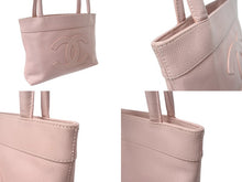 Load image into Gallery viewer, CHANEL シャネル ハンドバッグ ココマーク 9番台 キャビアスキン ココマーク パッチ ピンク ゴールド金具 イタリア製 美品 中古 4b002900