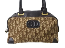 Load image into Gallery viewer, CHRISTIAN DIOR クリスチャンディオール トロッター ボストンバッグ ハンドバッグ 27cm ブラウン ベージュ ゴールド金具 美品 中古 4b002901