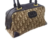 Load image into Gallery viewer, CHRISTIAN DIOR クリスチャンディオール トロッター ボストンバッグ ハンドバッグ 27cm ブラウン ベージュ ゴールド金具 美品 中古 4b002901