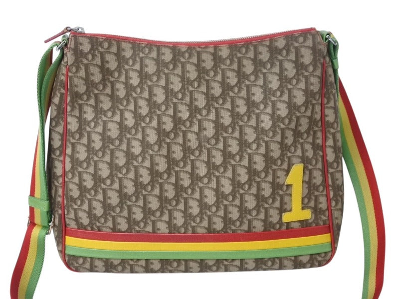 Christian Dior クリスチャンディオール ショルダーバッグ 02RU 0064 トロッター柄 ラスタ ナンバリング ガリアーノ期 美品 中古 4b002905