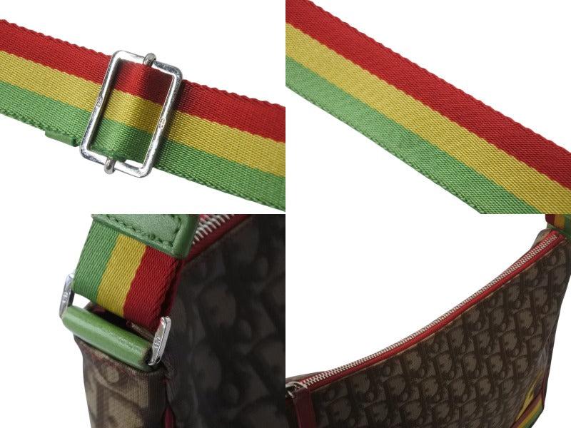 Christian Dior クリスチャンディオール ショルダーバッグ 02RU 0064 トロッター柄 ラスタ ナンバリング ガリアーノ期 美品 中古 4b002905