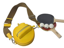 画像をギャラリービューアに読み込む, 新品未使用 FENDI フェンディ 卓球 セット ラケット ショルダーケース イタリア製 イエロー レザー 中古 4b002909