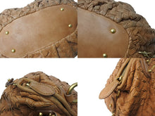 Load image into Gallery viewer, MIUMIU ミュウミュウ ショルダーバッグ ハンドバッグ イントレチャート 編み込み ブラウン レザー ゴールド金具 良品 中古 4b002910