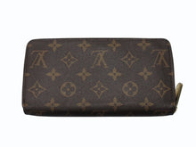Load image into Gallery viewer, LOUIS VUITTON ルイヴィトン モノグラム ジッピーウォレット 長財布 M42616 ブラウン フューシャ ゴールド金具 美品 中古 4b002916