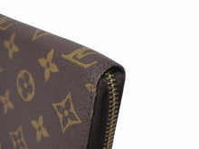 Load image into Gallery viewer, LOUIS VUITTON ルイヴィトン モノグラム ジッピーウォレット 長財布 M42616 ブラウン フューシャ ゴールド金具 美品 中古 4b002916