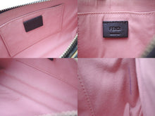 画像をギャラリービューアに読み込む, 極美品 FENDI フェンディ アクセサリーポーチ ショルダーバッグ ズッカ 8M0271 ブラウン ピンク ゴールド金具 中古 4b002918