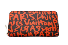 画像をギャラリービューアに読み込む, LOUIS VUITTON ルイヴィトン モノグラムグラフィティ ジッピーウォレット 長財布 スティーブン スプラウス M93711 オランジュ 美品 中古 4b002919