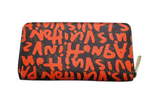 画像をギャラリービューアに読み込む, LOUIS VUITTON ルイヴィトン モノグラムグラフィティ ジッピーウォレット 長財布 スティーブン スプラウス M93711 オランジュ 美品 中古 4b002919