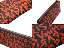 画像をギャラリービューアに読み込む, LOUIS VUITTON ルイヴィトン モノグラムグラフィティ ジッピーウォレット 長財布 スティーブン スプラウス M93711 オランジュ 美品 中古 4b002919
