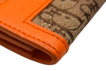 Load image into Gallery viewer, CHRISTIAN DIOR クリスチャンディオール トロッター柄 6連キーケース オレンジ ベージュ シルバー金具 美品 中古 4b002921
