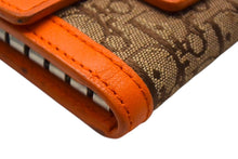 Load image into Gallery viewer, CHRISTIAN DIOR クリスチャンディオール トロッター柄 6連キーケース オレンジ ベージュ シルバー金具 美品 中古 4b002921