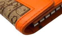 Load image into Gallery viewer, CHRISTIAN DIOR クリスチャンディオール トロッター柄 6連キーケース オレンジ ベージュ シルバー金具 美品 中古 4b002921