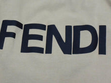 画像をギャラリービューアに読み込む, FENDI フェンディ タンクトップ ノースリーブ サイズ40 ロゴプリント コットン スパンデックス ベージュ ブラック 美品 中古 4b002930