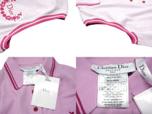 画像をギャラリービューアに読み込む, 新品未使用 Christian Dior クリスチャンディオール ノースリーブ ポロシャツ 4A16155920 サイズ38 プリント 刺繍 ピンク 中古 4b002934