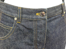 Load image into Gallery viewer, 新品同様 HERMES エルメス 20SS コットン デニムスカート セリエボタン 06-7308 ネイビー サイズ34 中古 4b002936