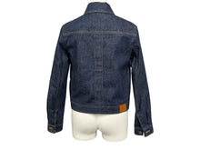 画像をギャラリービューアに読み込む, 新品同様 HERMES エルメス 20SS コットン デニムジャケット セリエボタン 06-7201 ネイビー サイズ34 中古 4b002937