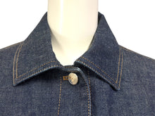 画像をギャラリービューアに読み込む, 新品同様 HERMES エルメス 20SS コットン デニムジャケット セリエボタン 06-7201 ネイビー サイズ34 中古 4b002937