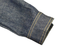 画像をギャラリービューアに読み込む, 新品同様 HERMES エルメス 20SS コットン デニムジャケット セリエボタン 06-7201 ネイビー サイズ34 中古 4b002937