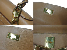Load image into Gallery viewer, 極美品 エルメス HERMES ケリー 28 2way バッグ クシュベル エプソン ナチュラル 外縫い 〇U刻印 中古 4b002938