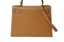 Load image into Gallery viewer, 極美品 エルメス HERMES ケリー 28 2way バッグ クシュベル エプソン ナチュラル 外縫い 〇U刻印 中古 4b002938