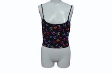 画像をギャラリービューアに読み込む, 新品未使用 CHANEL シャネル 24SS ココマーク キャミソール ブラック マルチカラー ラインストーン 38 P76775V69112 シルバー金具 中古 4b002940