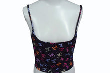 画像をギャラリービューアに読み込む, 新品未使用 CHANEL シャネル 24SS ココマーク キャミソール ブラック マルチカラー ラインストーン 38 P76775V69112 シルバー金具 中古 4b002940