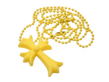 画像をギャラリービューアに読み込む, 新品同様 CHROME HEARTS クロムハーツ ラバースモール CHクロス シリコン ネックレス ラバー イエロー ボールチェーン 2019 7.7g 中古 4b002949