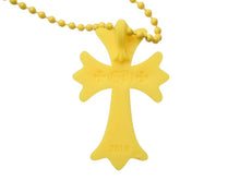 画像をギャラリービューアに読み込む, 新品同様 CHROME HEARTS クロムハーツ ラバースモール CHクロス シリコン ネックレス ラバー イエロー ボールチェーン 2019 7.7g 中古 4b002949