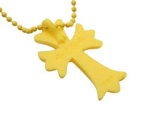 画像をギャラリービューアに読み込む, 新品同様 CHROME HEARTS クロムハーツ ラバースモール CHクロス シリコン ネックレス ラバー イエロー ボールチェーン 2019 7.7g 中古 4b002949