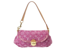 画像をギャラリービューアに読み込む, 極美品 LOUIS VUITTON ルイヴィトン ミニプリーティ ワンショルダーバッグ M95216 モノグラム デニム ピンク 中古 4b002954