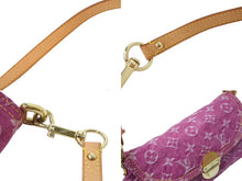 画像をギャラリービューアに読み込む, 極美品 LOUIS VUITTON ルイヴィトン ミニプリーティ ワンショルダーバッグ M95216 モノグラム デニム ピンク 中古 4b002954