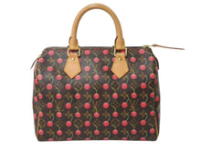 Load image into Gallery viewer, 極美品 LOUIS VUITTON ルイヴィトン スピーディ25 ハンドバッグ M95009 モノグラム チェリー レザー 村上隆 中古 4b002956