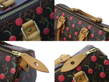 Load image into Gallery viewer, 極美品 LOUIS VUITTON ルイヴィトン スピーディ25 ハンドバッグ M95009 モノグラム チェリー レザー 村上隆 中古 4b002956