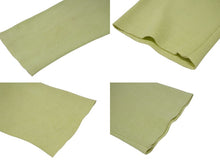 Load image into Gallery viewer, HERMES エルメス ツイルレーヌ 長袖ポロシャツ サイズL カレ シルク コットン ライムグリーン ヴィンテージ 美品 中古 4b002963