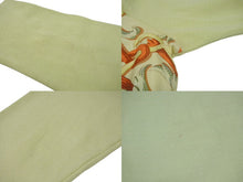 Load image into Gallery viewer, HERMES エルメス ツイルレーヌ 長袖ポロシャツ サイズL カレ シルク コットン ライムグリーン ヴィンテージ 美品 中古 4b002963