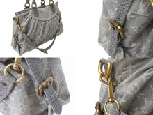 画像をギャラリービューアに読み込む, LOUIS VUITTON ルイヴィトン ネオカヴィMM 2WAYハンドバッグ M95837 モノグラムデニム グレー アンティークゴールド 美品 中古 4b002968