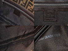 画像をギャラリービューアに読み込む, 極美品 FENDI フェンディ マンマバケット ワンショルダーバッグ 26424 ズッカ柄 キャンバス レザー ブラウン シルバー金具 中古 4b002969