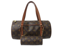 Load image into Gallery viewer, LOUIS VUITTON ルイヴィトン パピヨン30 モノグラムキャンバス ハンドバッグ 旧型 筒形 M51365 ブラウン 美品 中古 4b002971