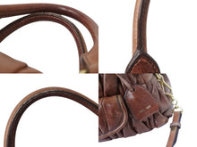 Load image into Gallery viewer, MIUMIU ミュウミュウ ハンドバッグ ショルダーバッグ マテラッセ 2way レザー ブラウン ゴールド金具 美品 中古 4b002972