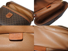 画像をギャラリービューアに読み込む, CELINE セリーヌ マカダム柄 ハンドバッグ バニティバック 化粧ポーチ ブラウン ゴールド金具 M94 美品 中古 4b002974