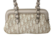 Load image into Gallery viewer, Christian Dior クリスチャンディオール ハンドバッグ ロマンティック トロッター柄 LCP44873M102 コーティングキャンバス レザー ベージュ 美品 中古 4b002980