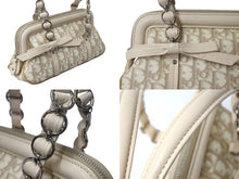 Load image into Gallery viewer, Christian Dior クリスチャンディオール ハンドバッグ ロマンティック トロッター柄 LCP44873M102 コーティングキャンバス レザー ベージュ 美品 中古 4b002980