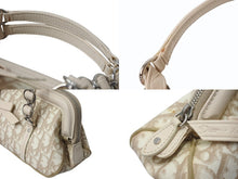 Load image into Gallery viewer, Christian Dior クリスチャンディオール ハンドバッグ ロマンティック トロッター柄 LCP44873M102 コーティングキャンバス レザー ベージュ 美品 中古 4b002980
