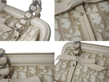 Load image into Gallery viewer, Christian Dior クリスチャンディオール ハンドバッグ ロマンティック トロッター柄 LCP44873M102 コーティングキャンバス レザー ベージュ 美品 中古 4b002980